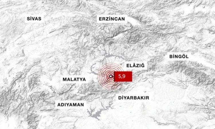 Malatya/kale Merkezli 5.9 Büyüklüğünde Meydana Gel...