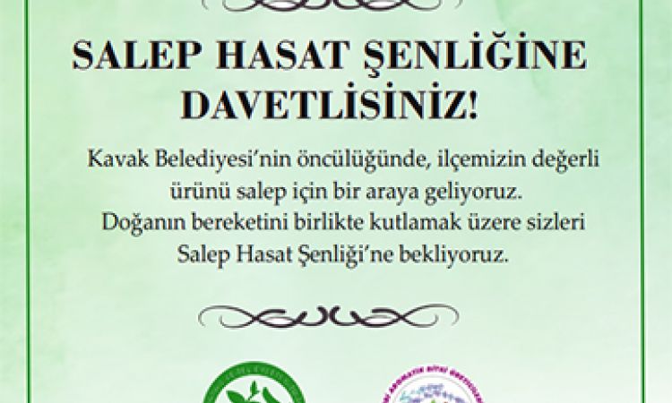 Salep Hasat Şenliğine Davetlisiniz...